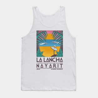 La Lancha, Nayarit, Mexico Retro Travel Poster Tank Top